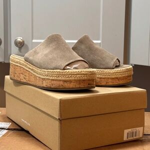 Spell Suede Platform Olive 37 espadrille